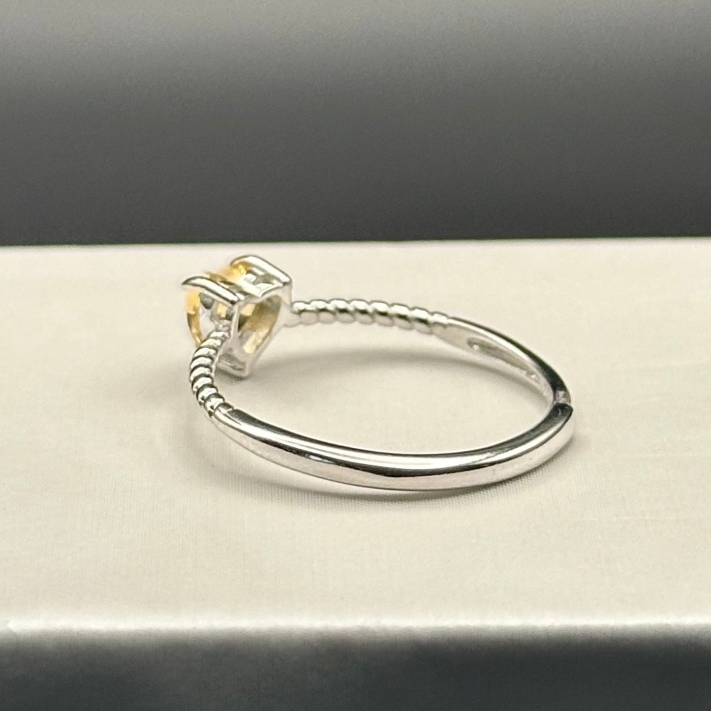 Heart Ring - Citrine - Eerie Threads