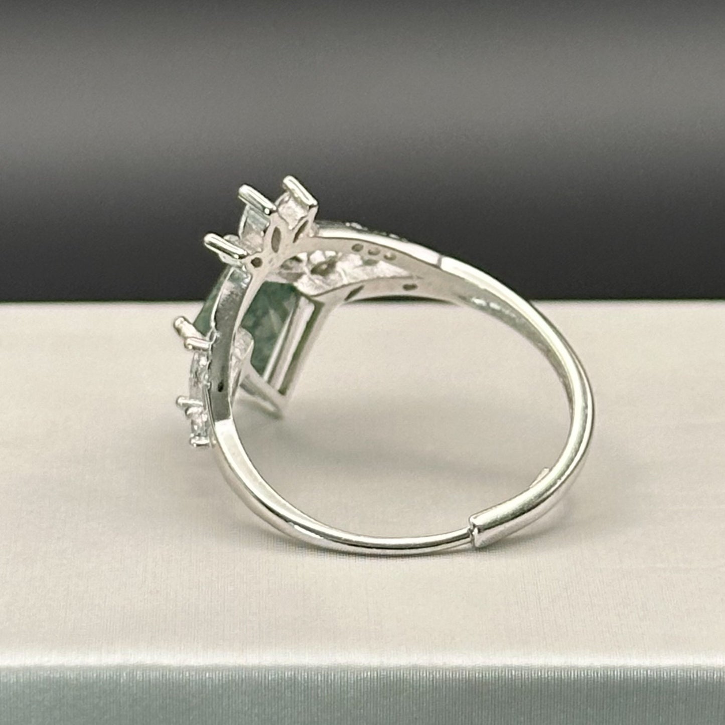 Fantasy Diamond Ring - Moss Agate - Eerie Threads