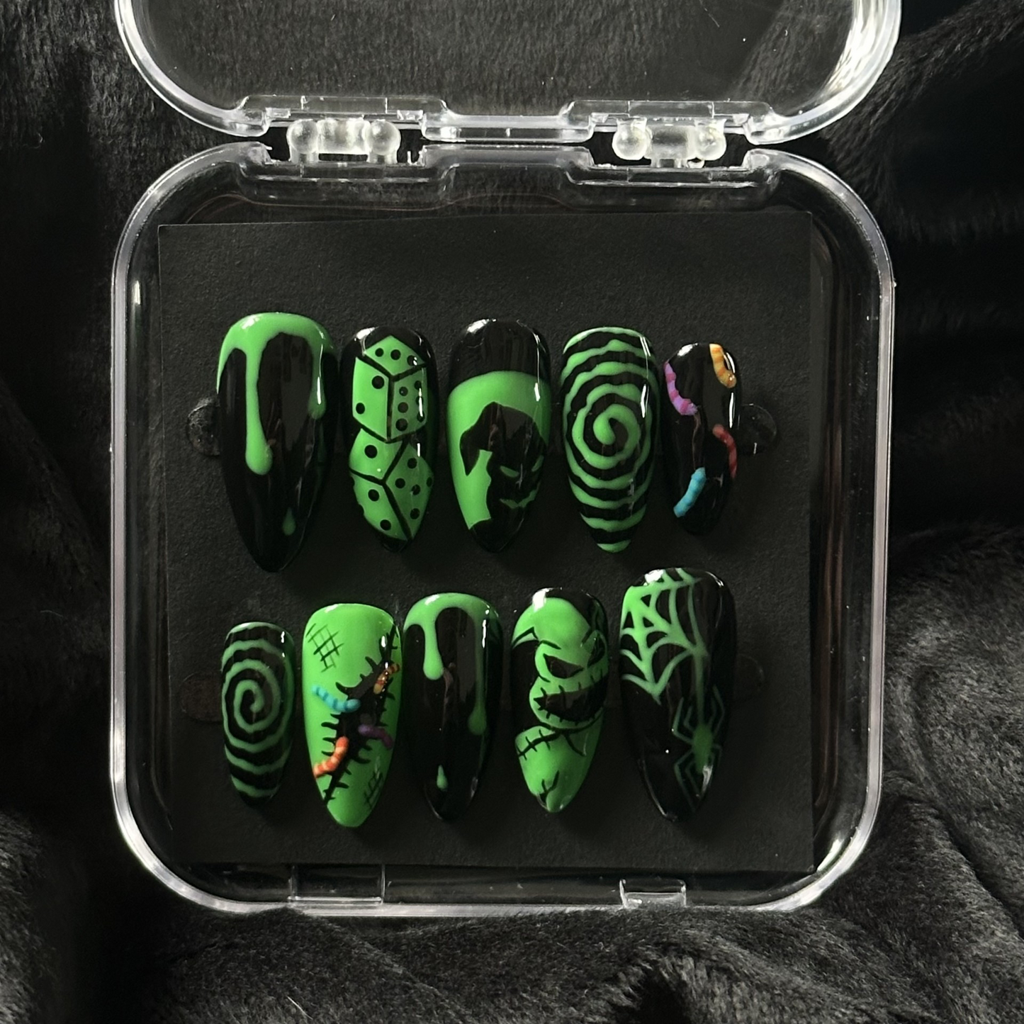 Oogie Boogie Inspired Nails