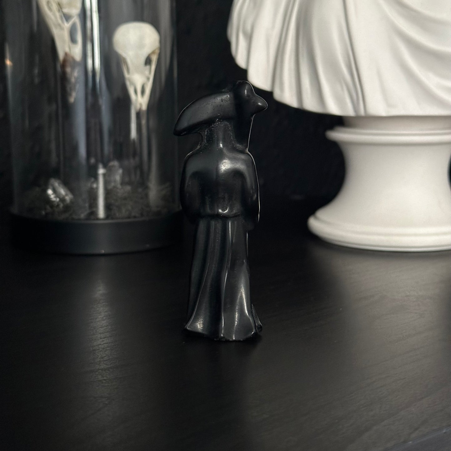 Obsidian Grim Reaper Carving